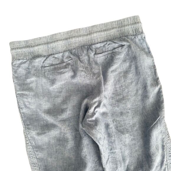 Athleta Retreat Linen Jogger Pants Linen Chambray Blue 14 - Picture 5 of 7